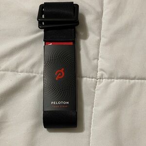Peloton Black Yoga Strap with Red Logo Accent